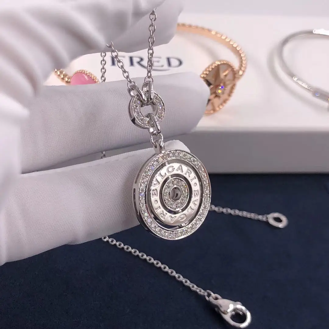 Колье Bulgari Circles Astrale Diamond /белое золото/ 4