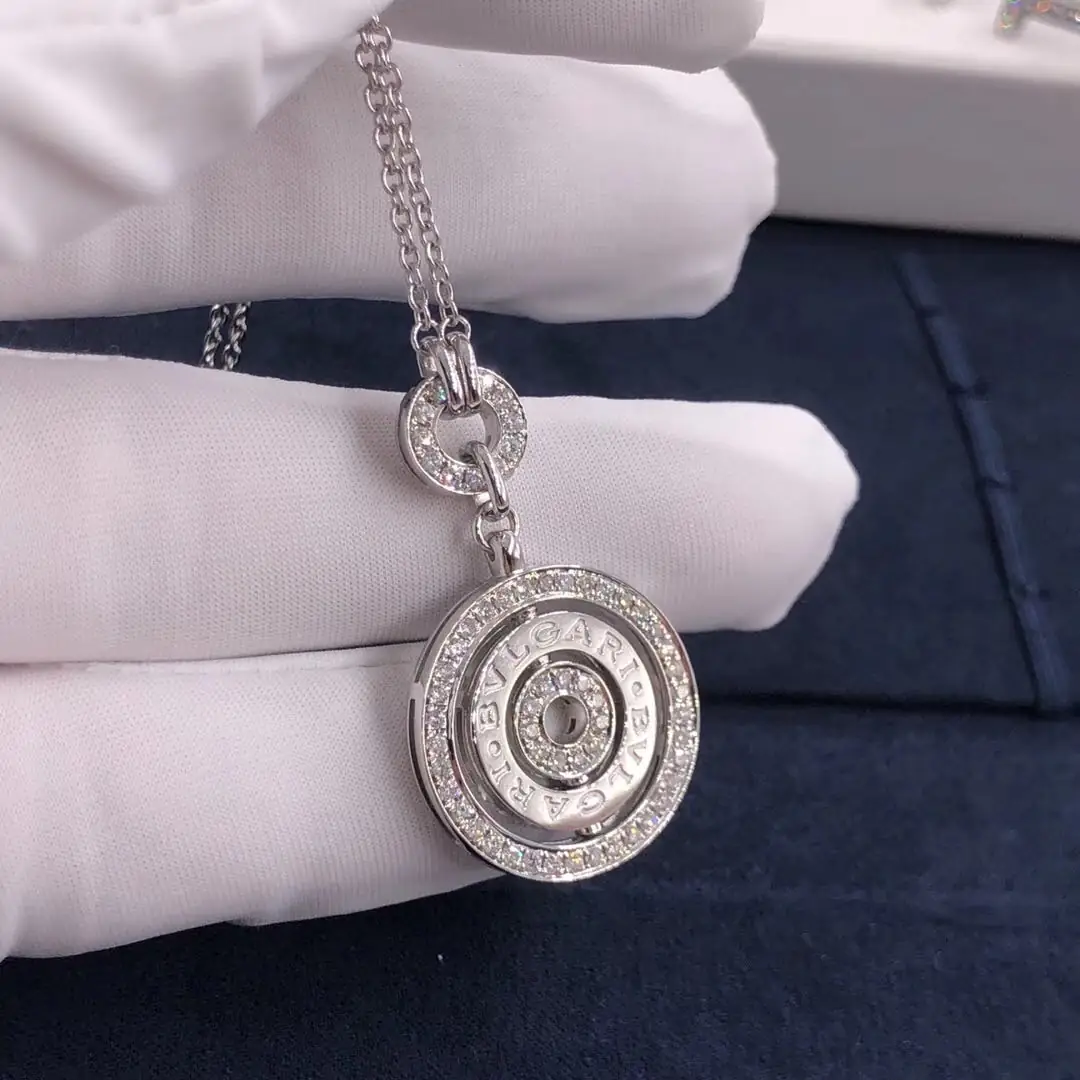Колье Bulgari Circles Astrale Diamond /белое золото/