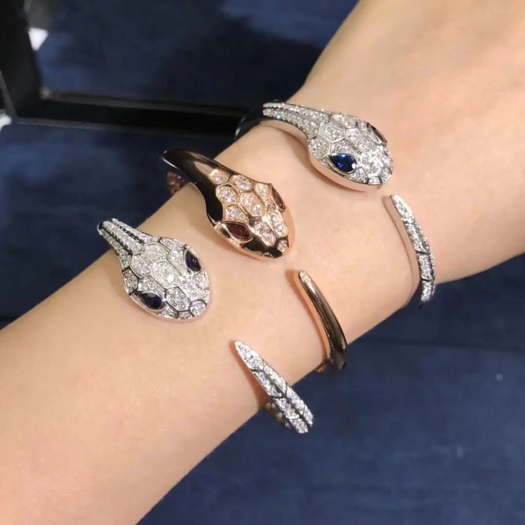 Браслет Bulgari Serpenti /розовое золото, рубеллит, бриллианты/ 3