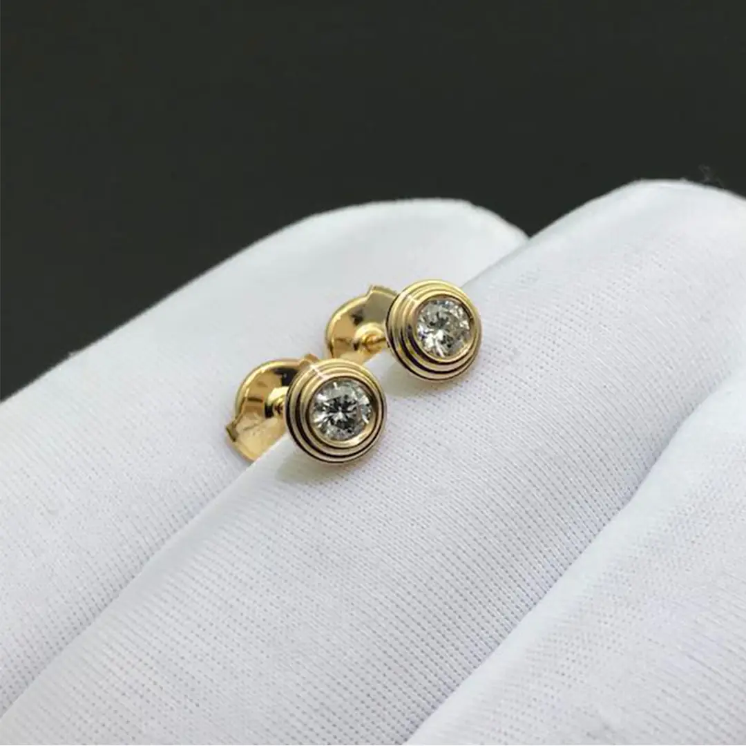 Серьги Cartier D'AMOUR /бриллианты, желтое золото/