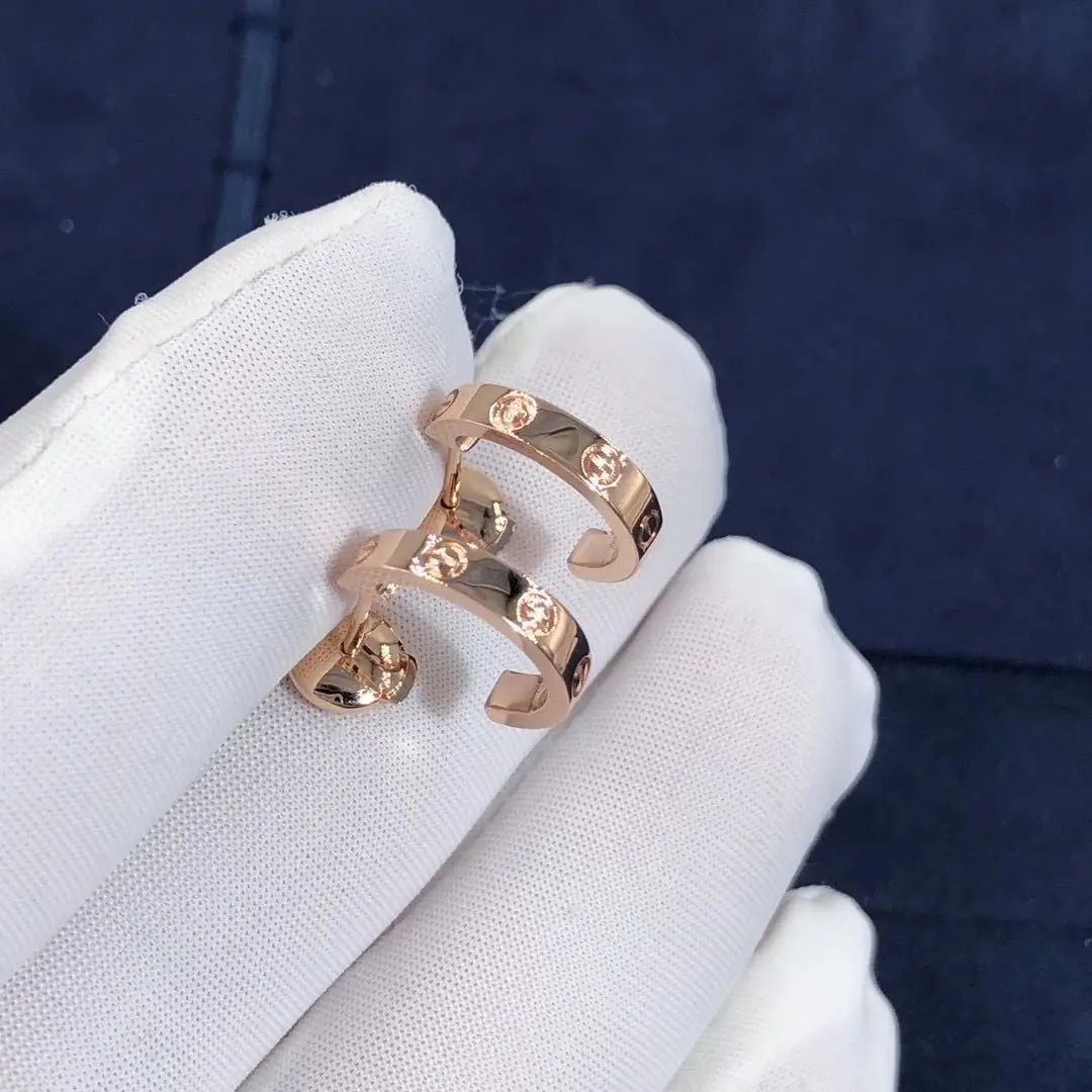Серьги Cartier Love /розовое золото/ 3