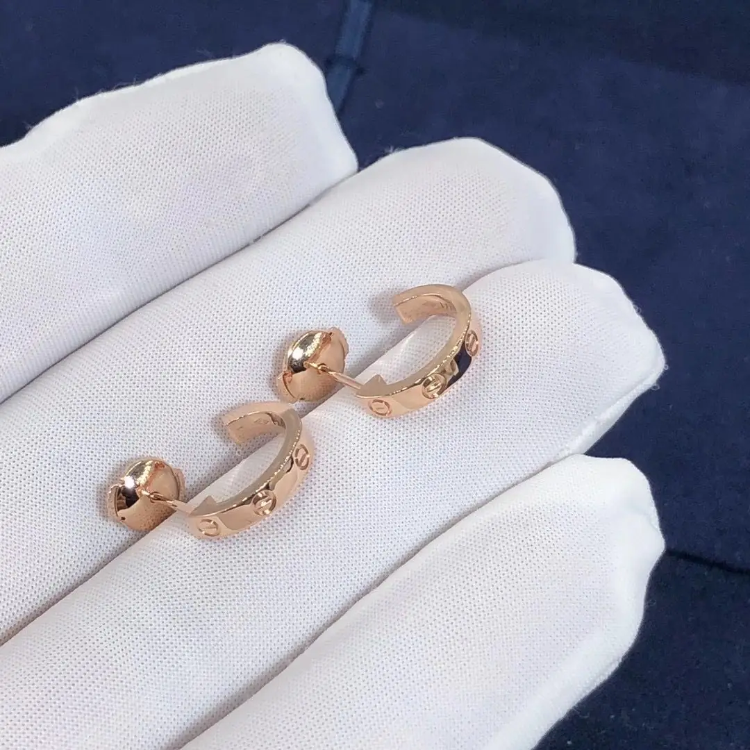 Серьги Cartier Love /розовое золото/ 6