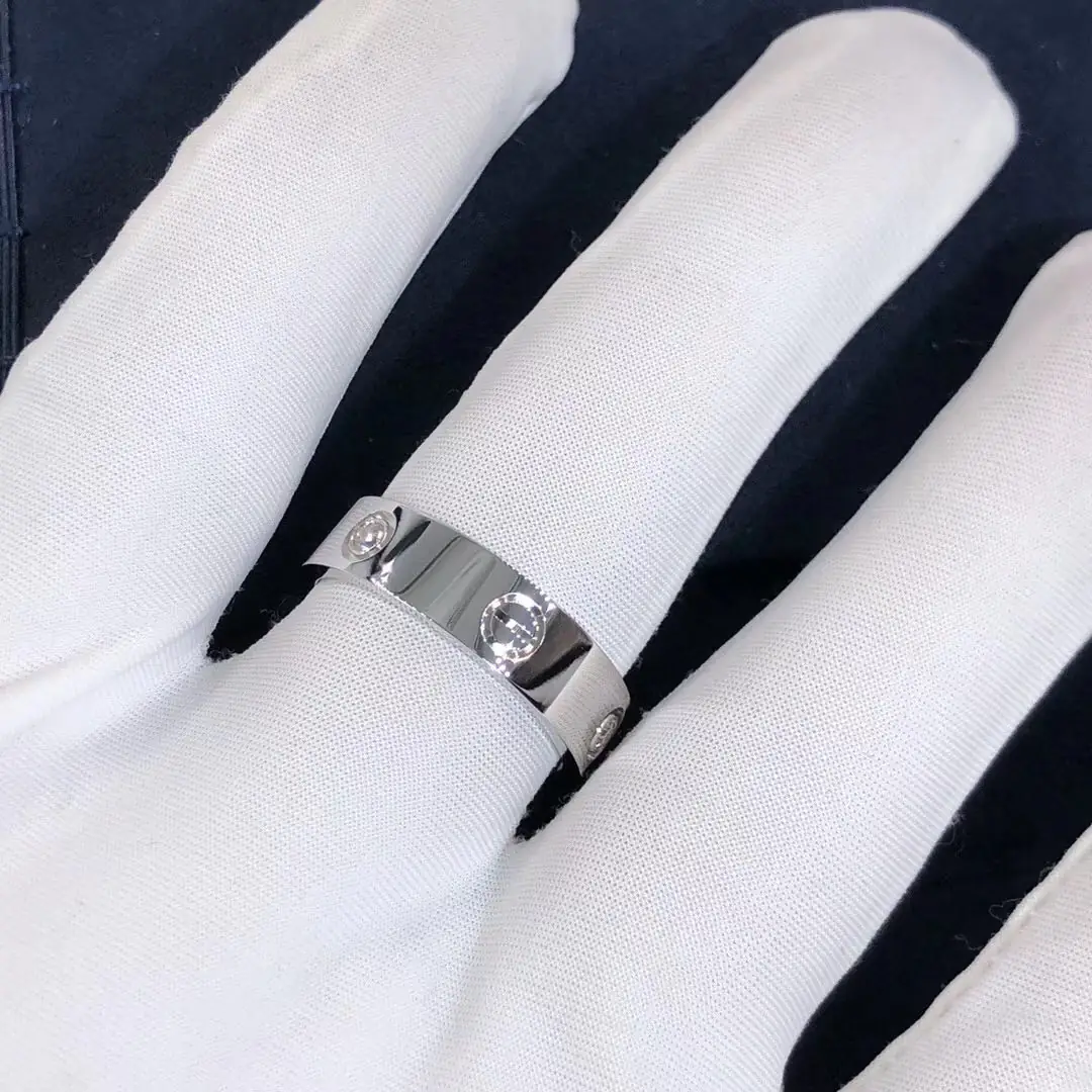 Кольцо Cartier Love /3 бриллианта, белое золото/