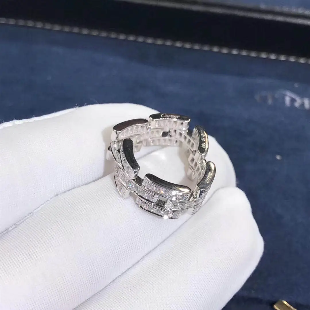 Кольцо Cartier Maillon Panthère /бриллианты, белое золото/