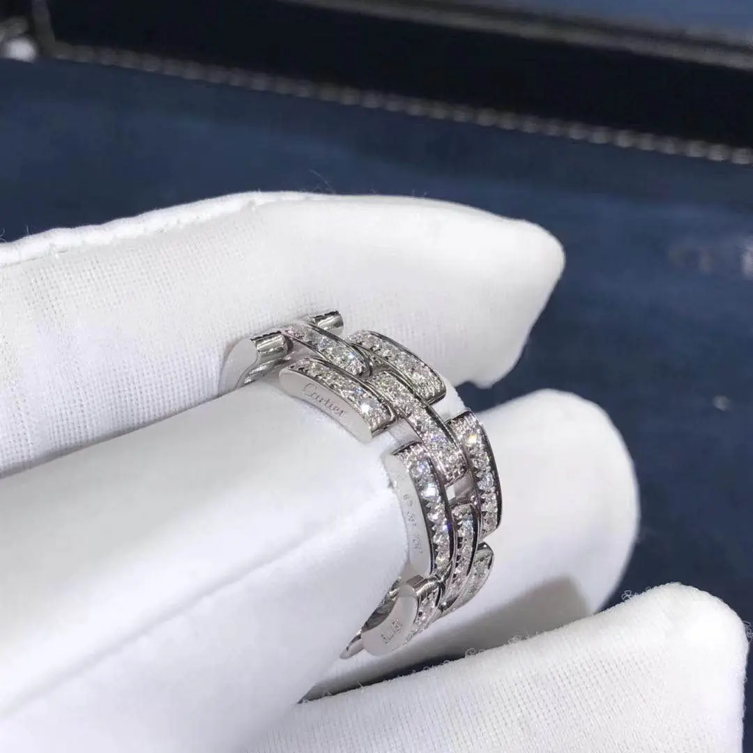 Кольцо Cartier Maillon Panthère /бриллианты, белое золото/ 3