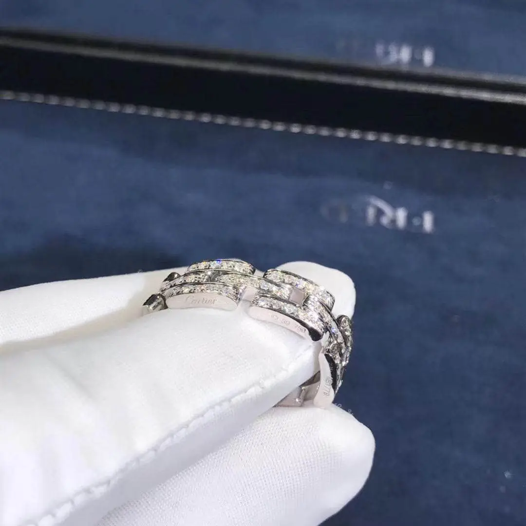 Кольцо Cartier Maillon Panthère /бриллианты, белое золото/ 5