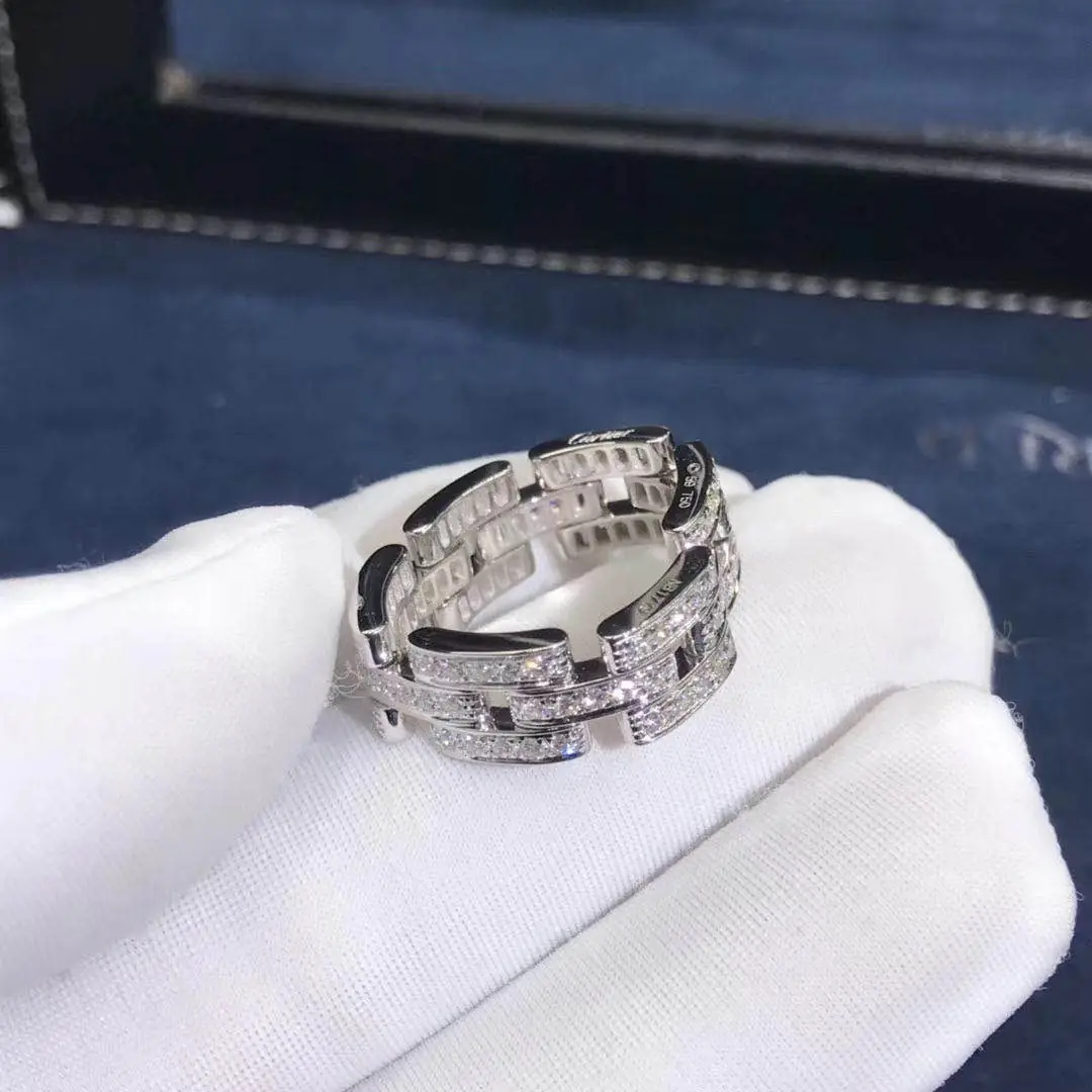 Кольцо Cartier Maillon Panthère /бриллианты, белое золото/