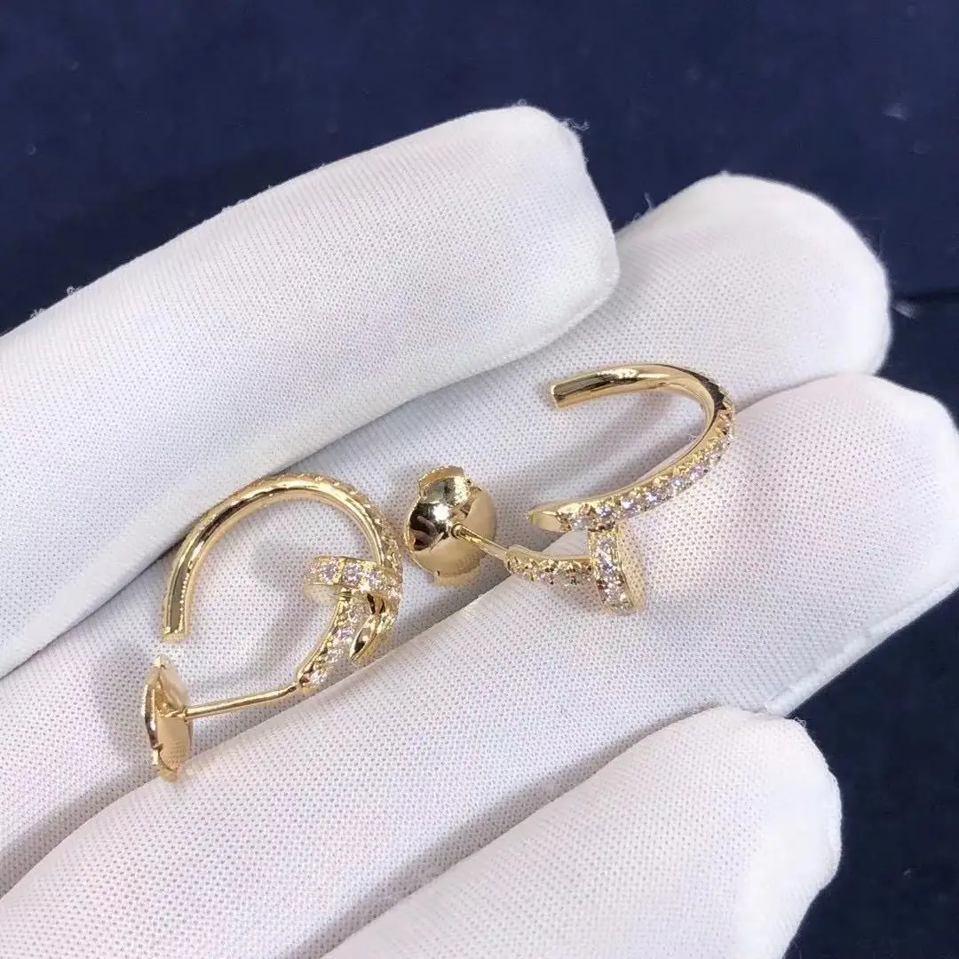 Серьги Cartier Juste Un Clou /желтое золото, бриллианты/