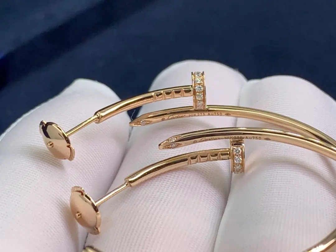 Серьги Cartier Juste Un Clou /розовое золото, бриллианты/