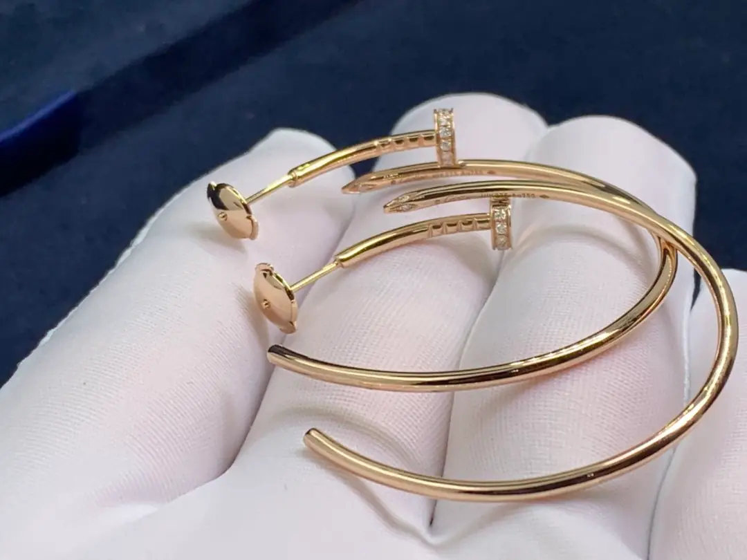 Серьги Cartier Juste Un Clou /розовое золото, бриллианты/