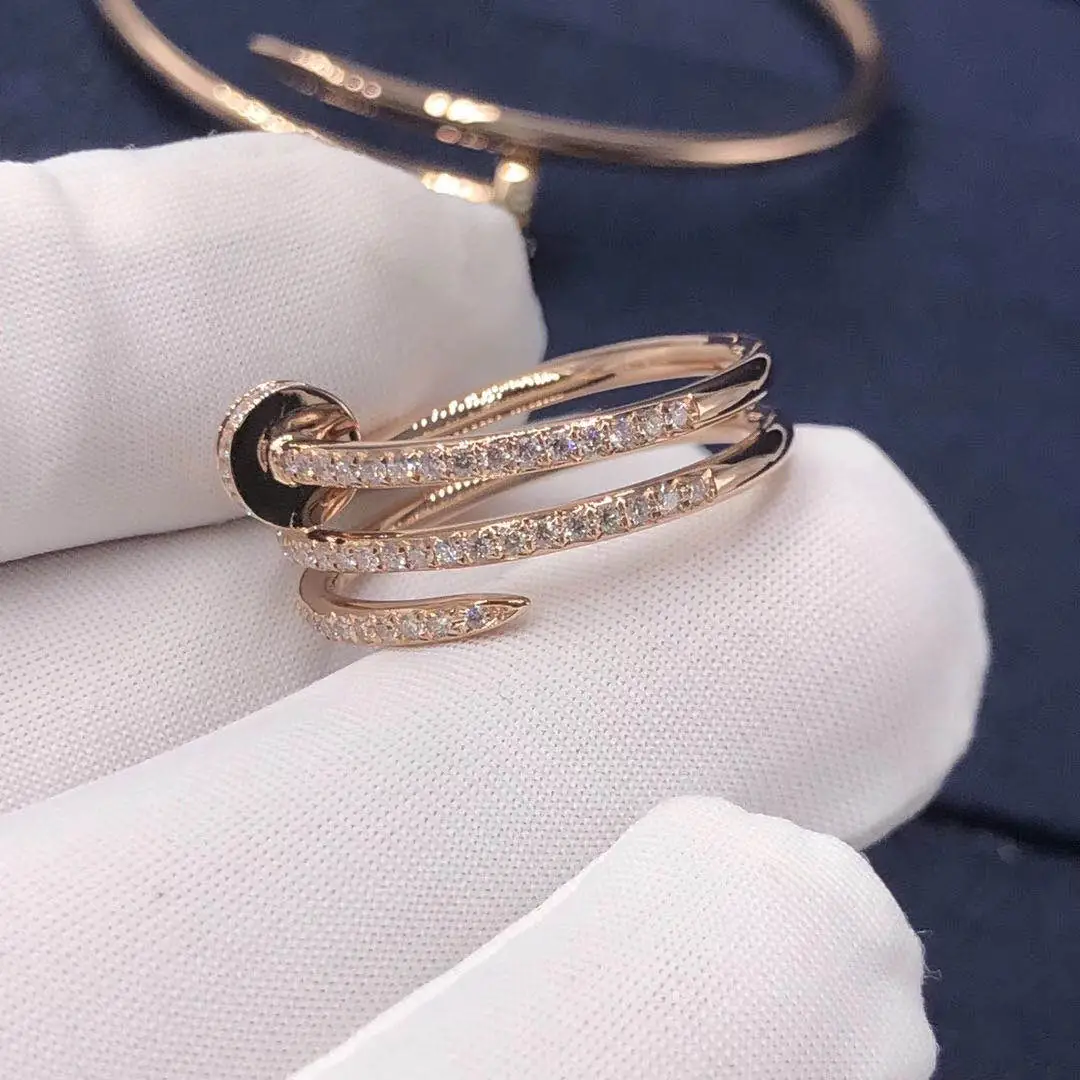Кольцо Cartier Juste un Clou /розовое золото, бриллианты/