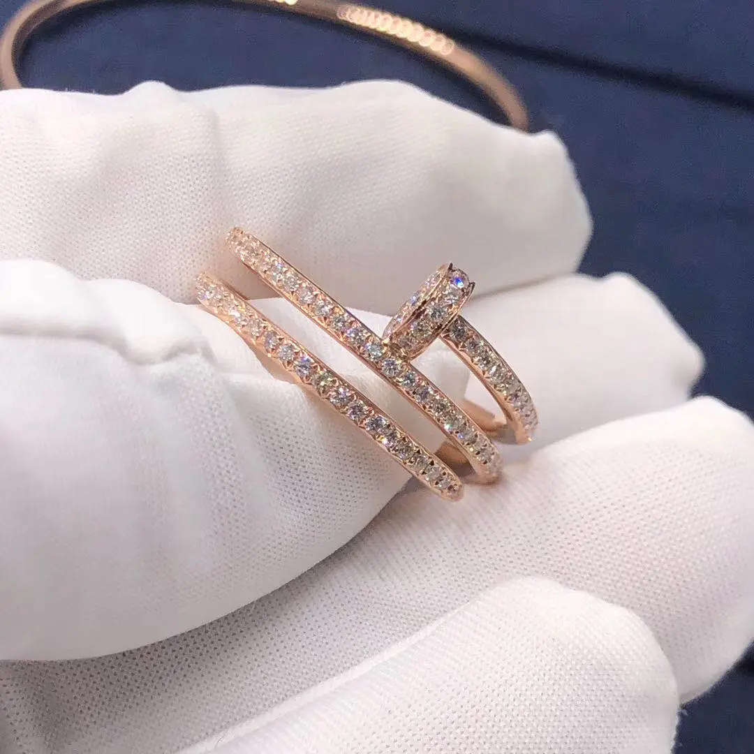 Кольцо Cartier Juste un Clou /розовое золото, бриллианты/