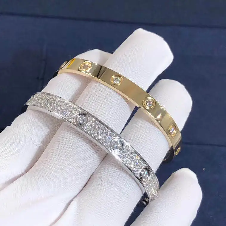 Браслет Cartier Love /10 бриллиантов, желтое золото/ 6