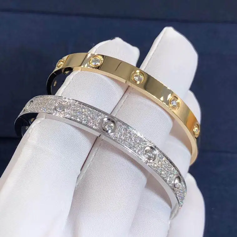 Браслет Cartier Love /10 бриллиантов, желтое золото/ 7