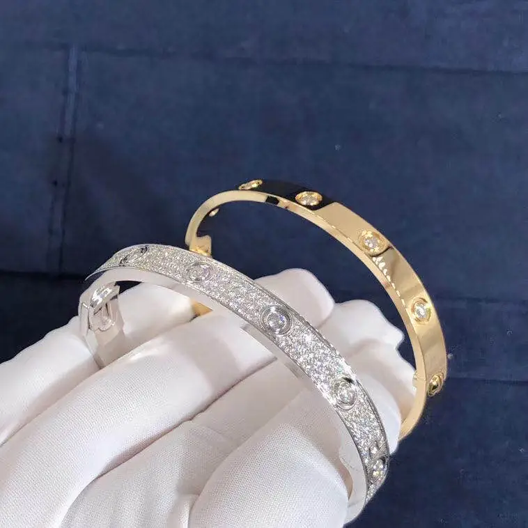 Браслет Cartier Love /10 бриллиантов, желтое золото/ 10