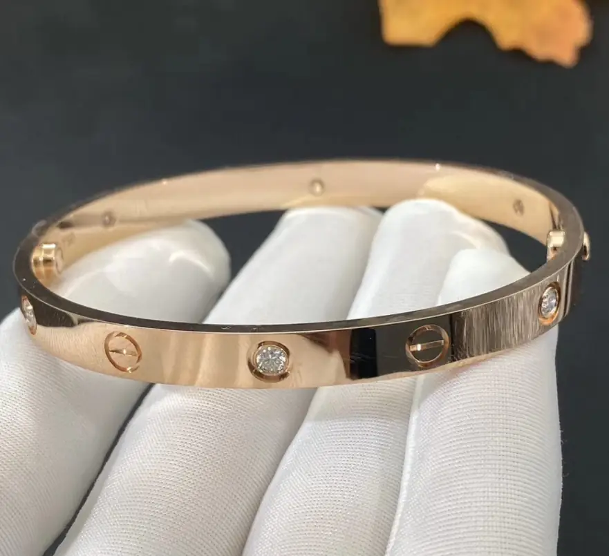 Браслет Cartier Love /6 бриллиантов, желтое золото/ 4