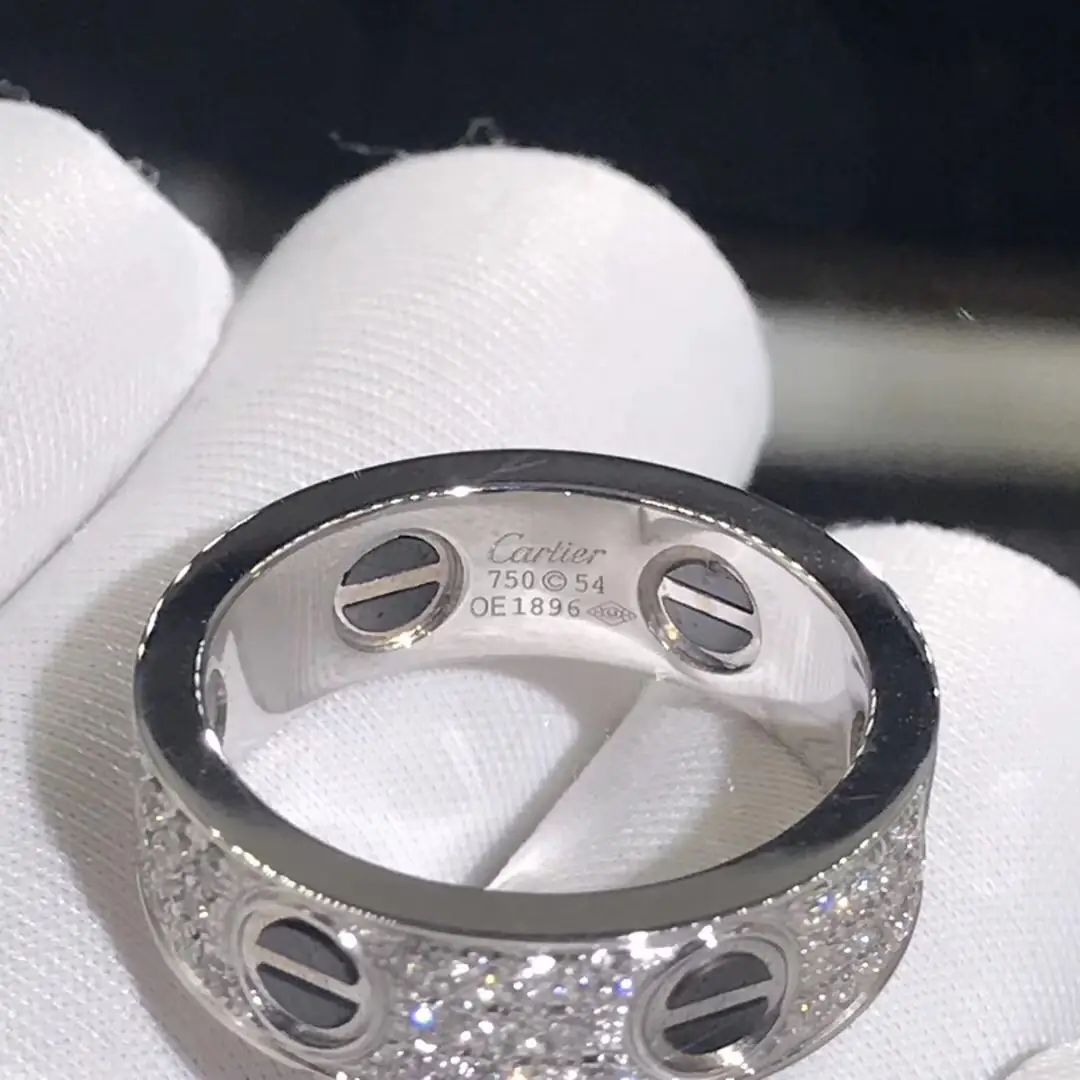 Кольцо Cartier Love /белое золото, бриллианты/