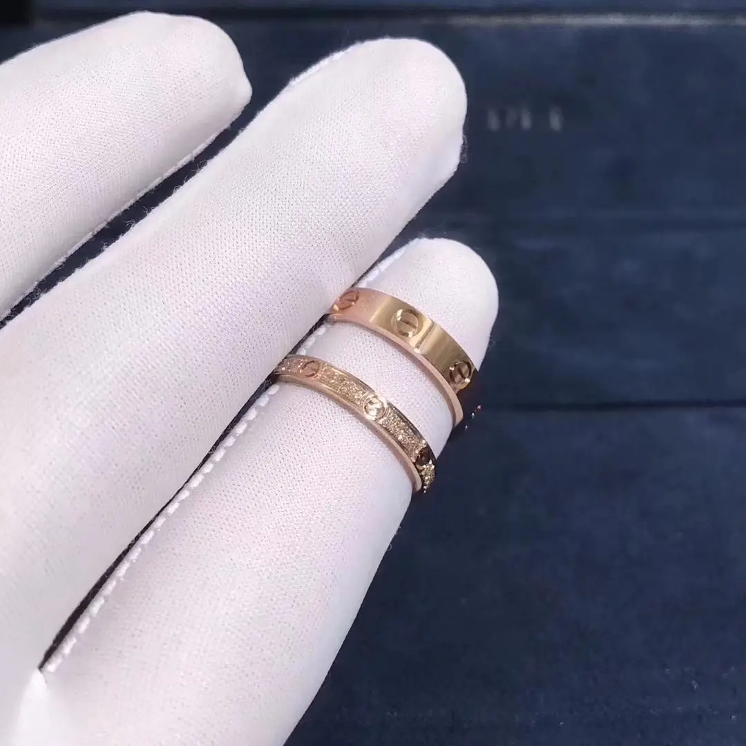Кольцо Cartier Love маленькая модель /розовое золото, бриллианты/ 6