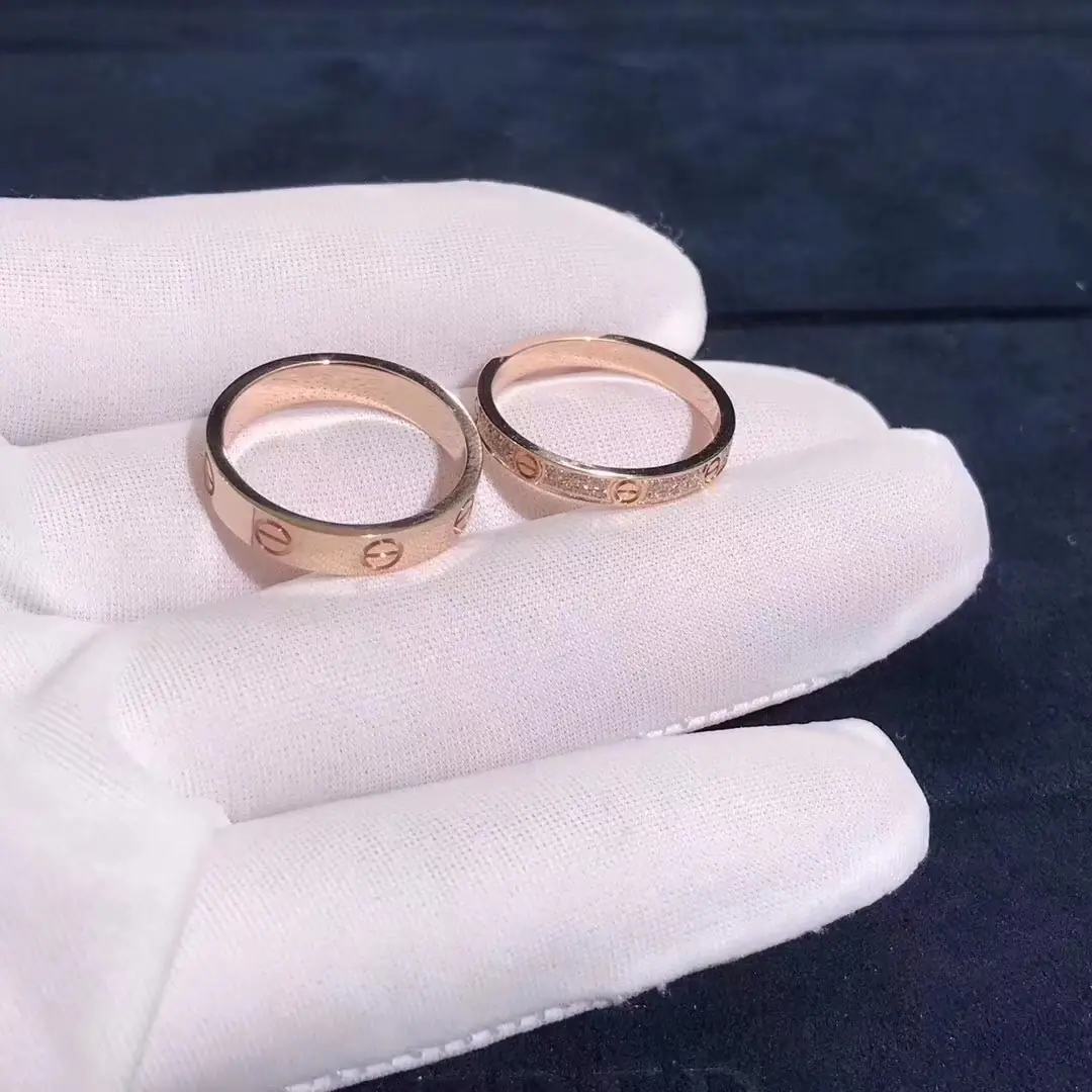Кольцо Cartier Love маленькая модель /розовое золото, бриллианты/ 7