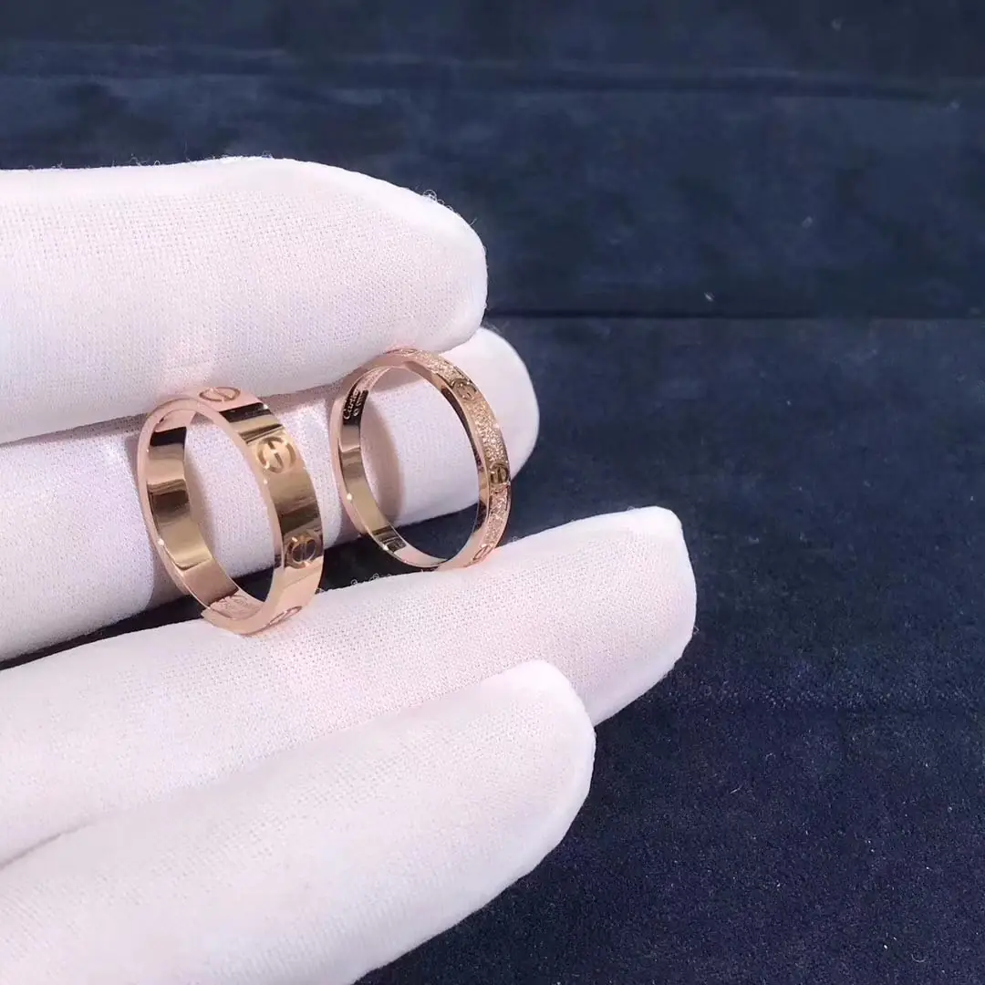 Кольцо Cartier Love маленькая модель /розовое золото, бриллианты/ 8