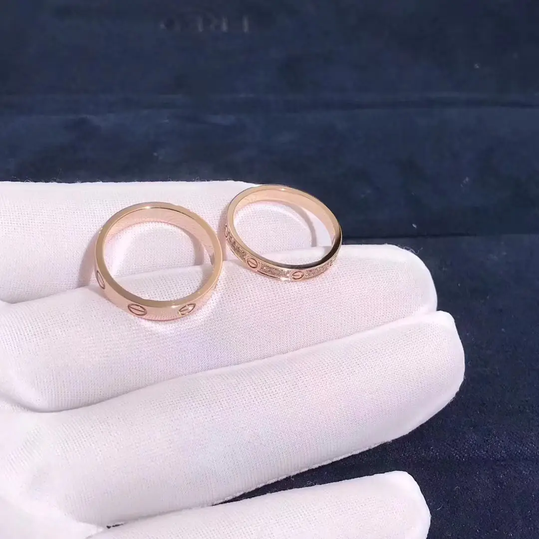 Кольцо Cartier Love маленькая модель /розовое золото, бриллианты/ 10
