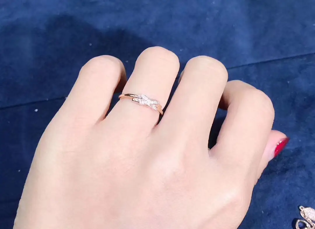 Кольцо Chaumet Jeux De Liens /розовое золото, бриллианты/ 5