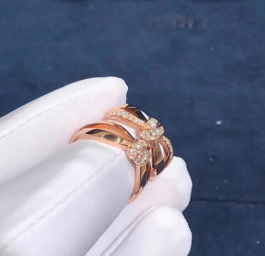 Кольцо Chaumet Liens /розовое золото, бриллианты/ 7