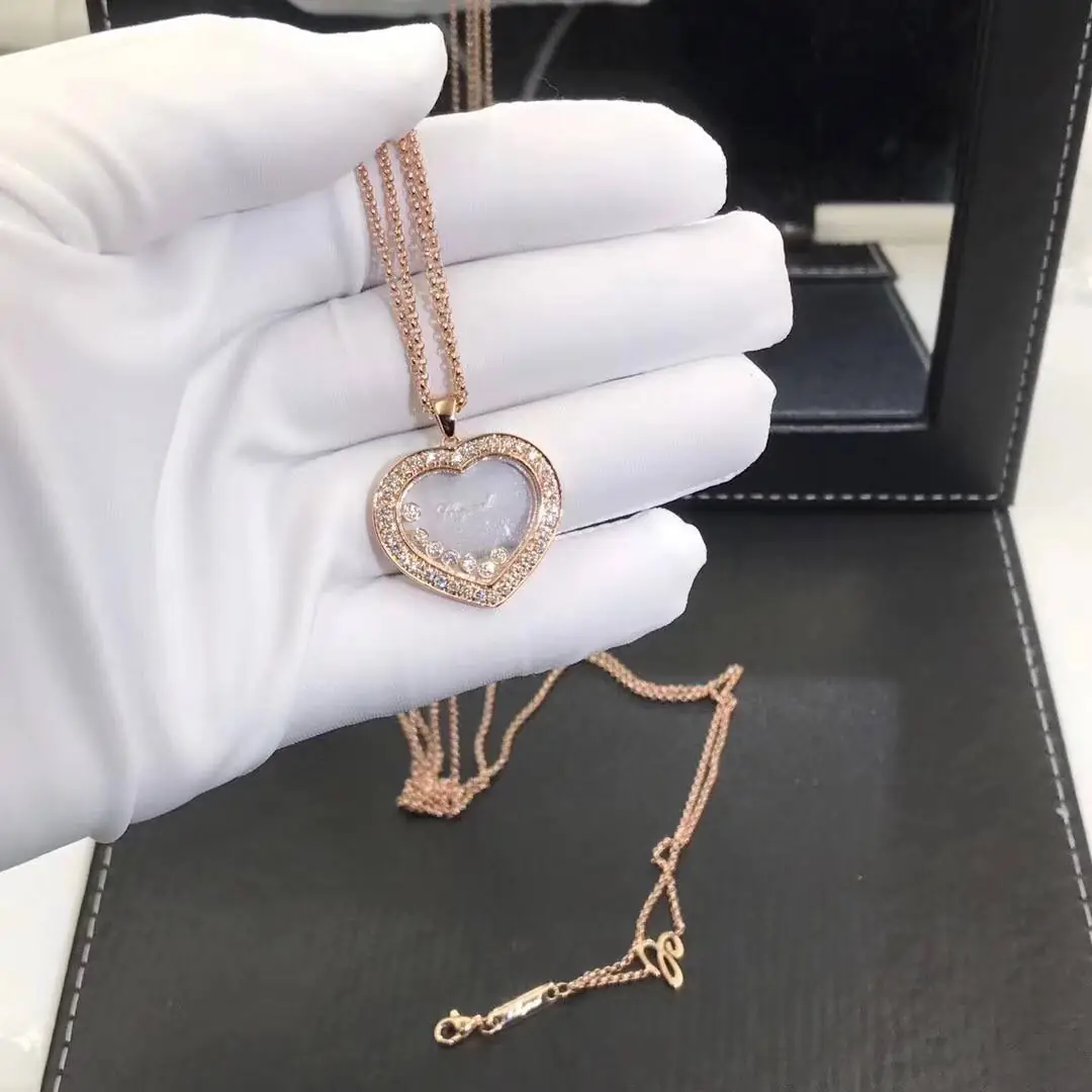 Подвеска Chopard Happy Diamands /бриллианты, розовое золото/