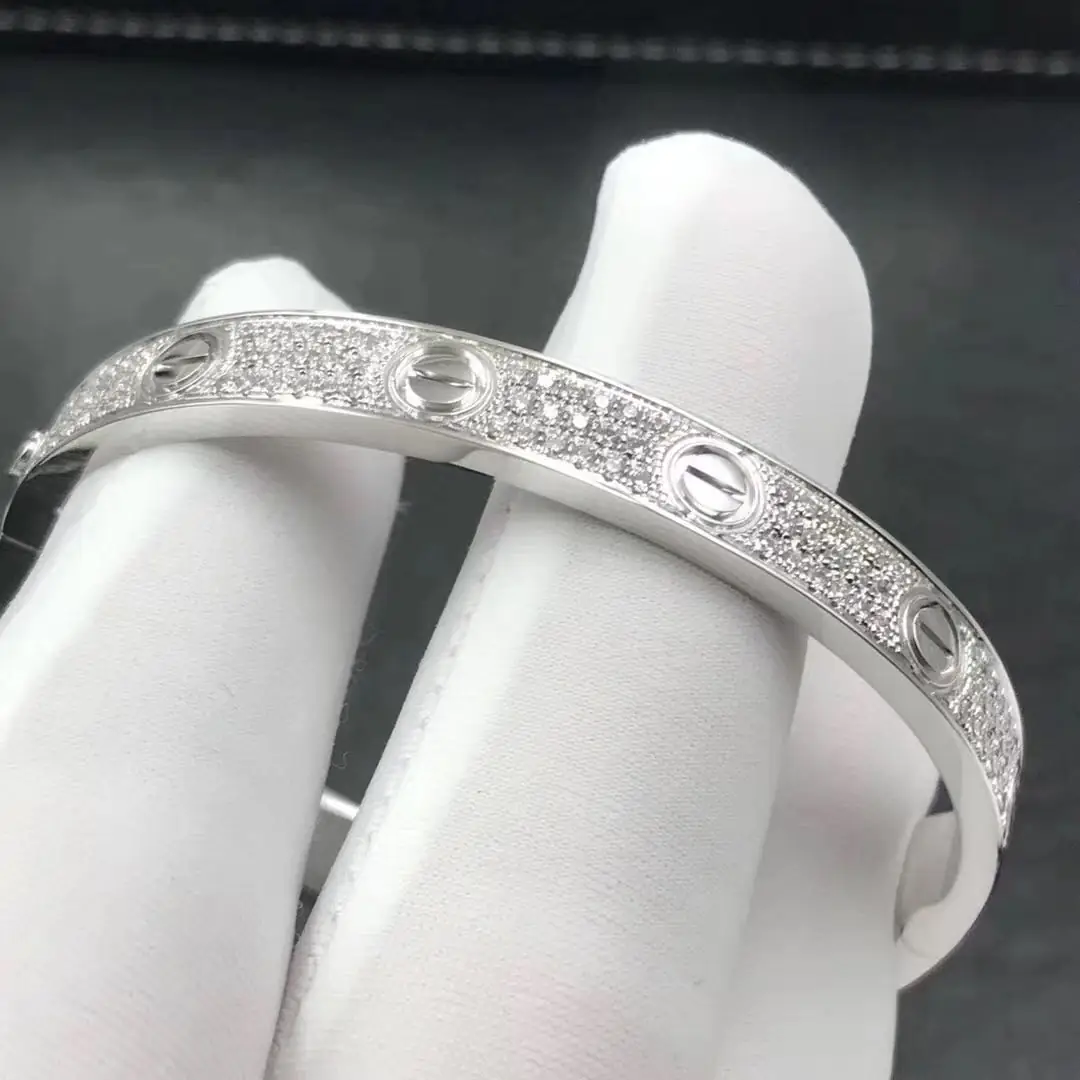 Браслет Cartier Love /204 бриллианта, белое золото/ 3