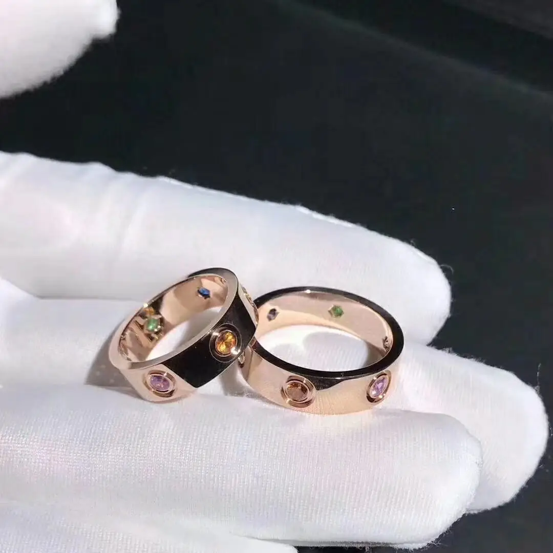 Кольцо Cartier Love /драгоценные камни, розовое золото/