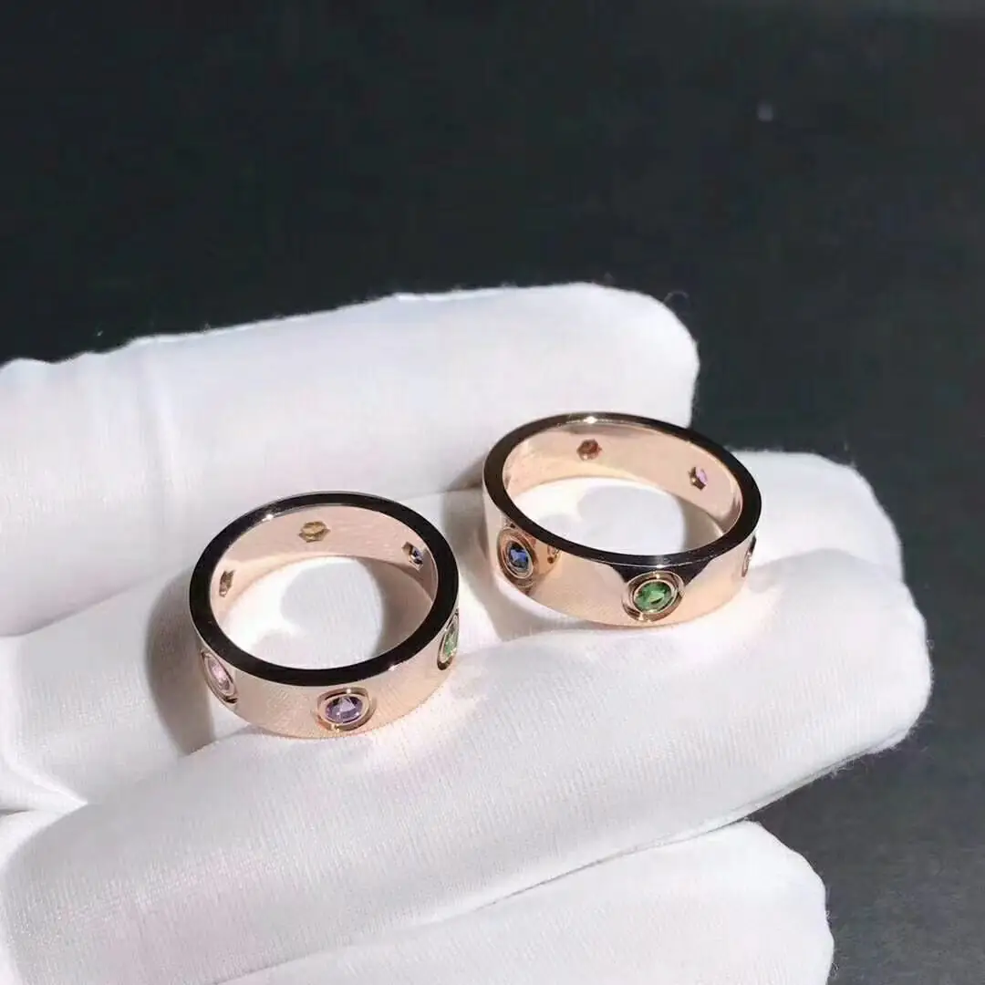 Кольцо Cartier Love /драгоценные камни, розовое золото/ 3