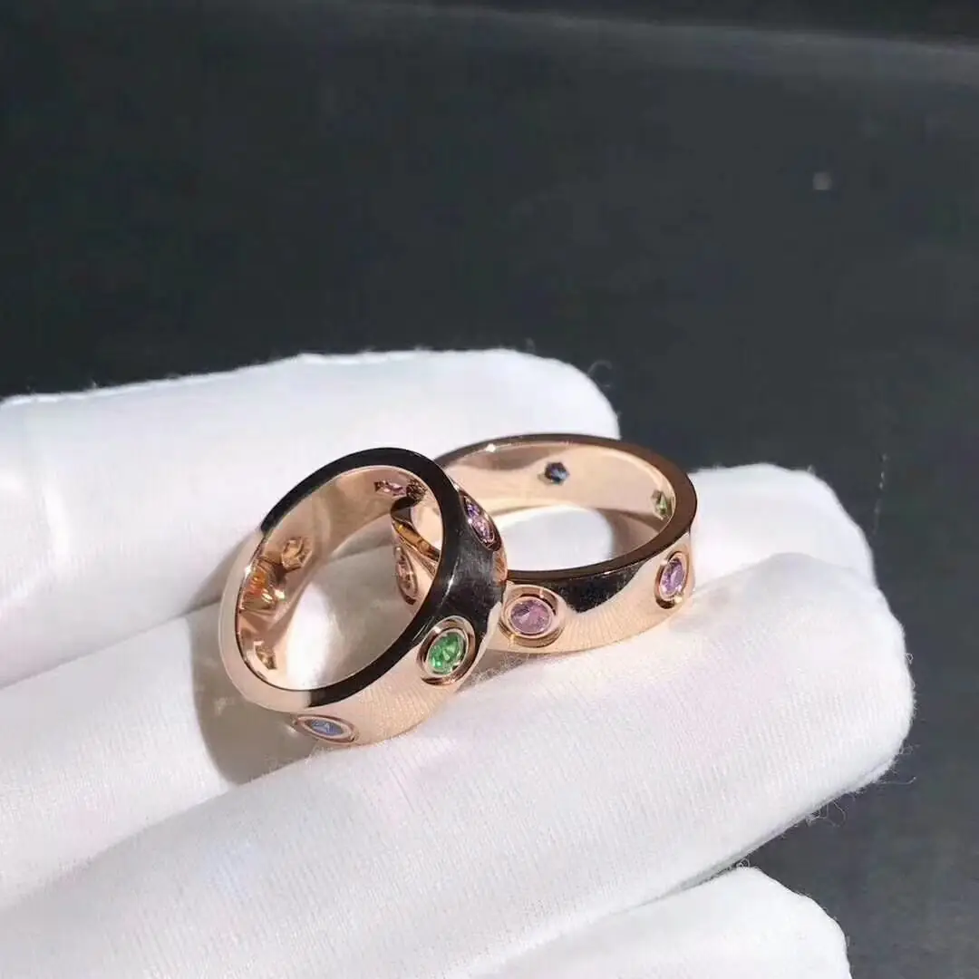 Кольцо Cartier Love /драгоценные камни, розовое золото/