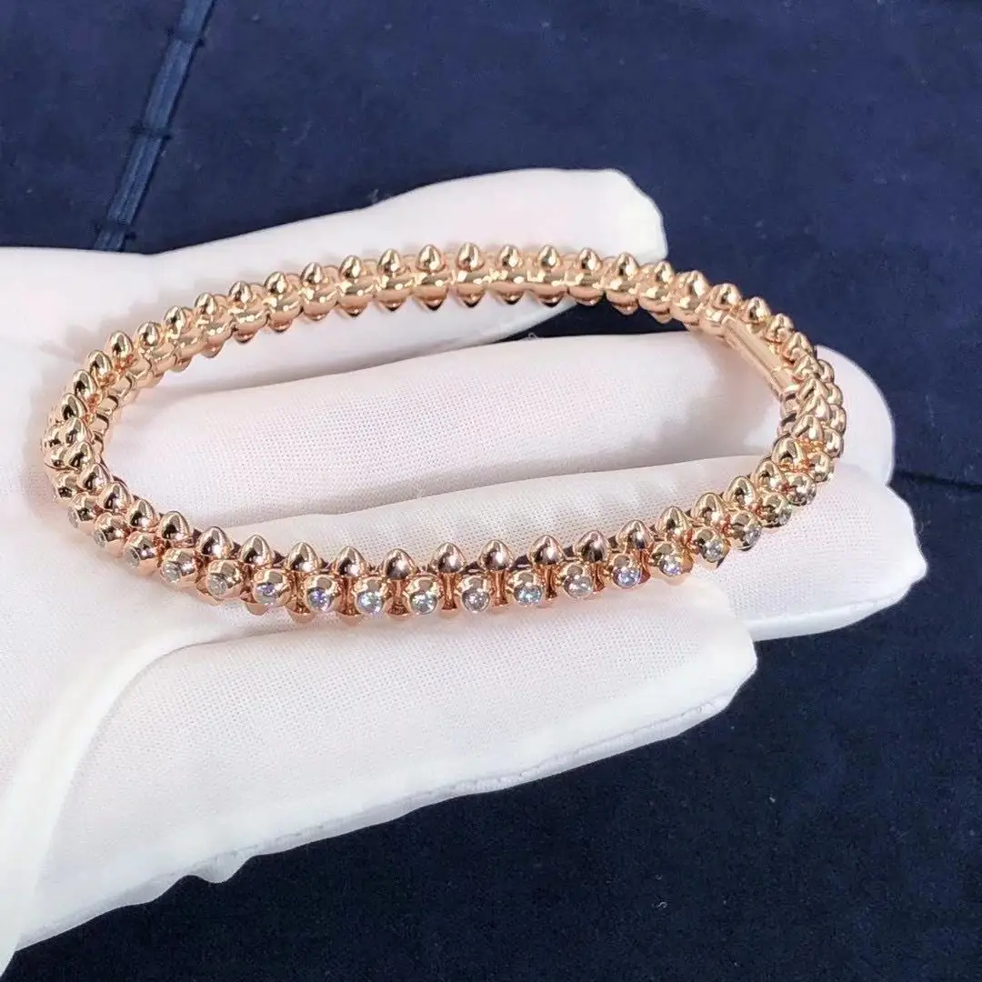 Браслет Clash De Cartier /бриллианты, розовое золото/