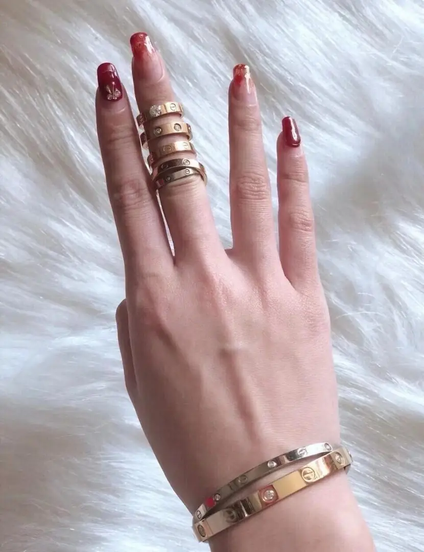 Браслет Cartier Love /12 бриллиантов, желтое, белое золото/ 8
