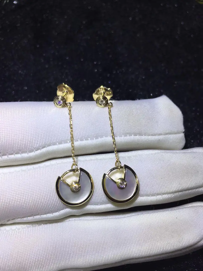 Серьги Amulette de Cartier /желтое золото, бриллианты/ 3