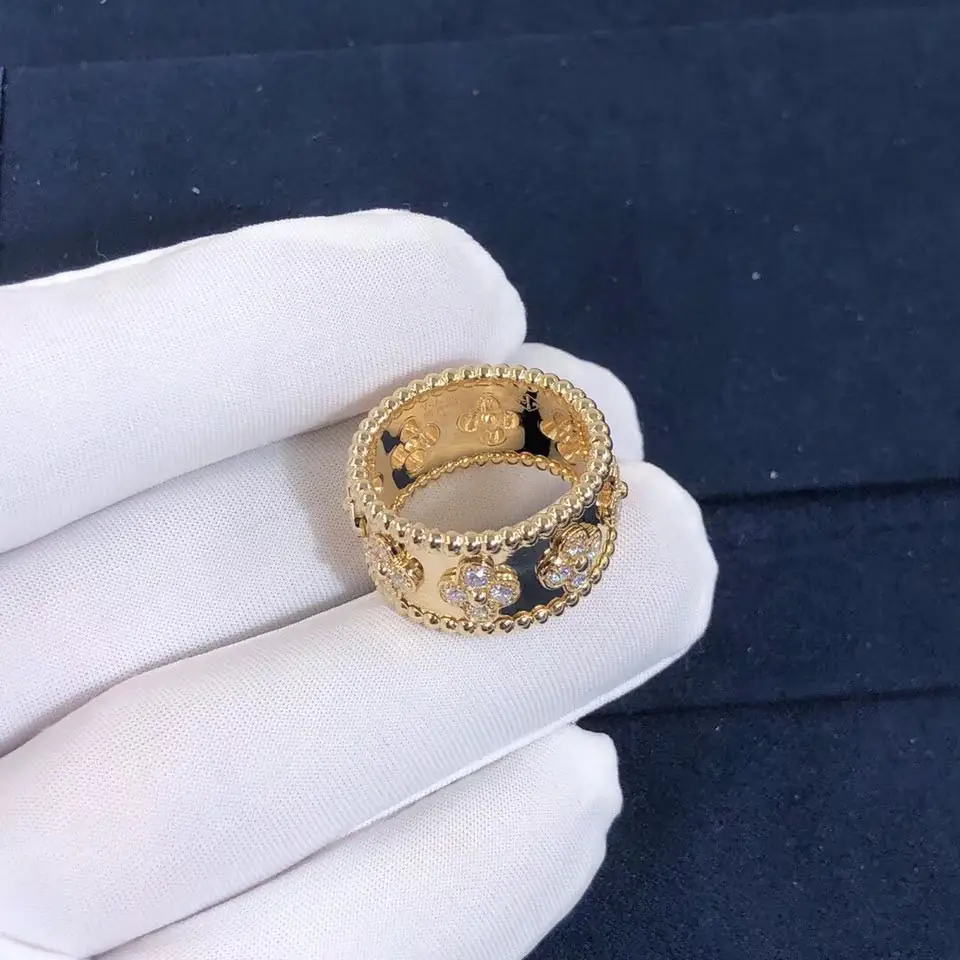 Кольцо Van Cleef & Arpels Perlée Clovers /бриллианты, желтое золото/ 4