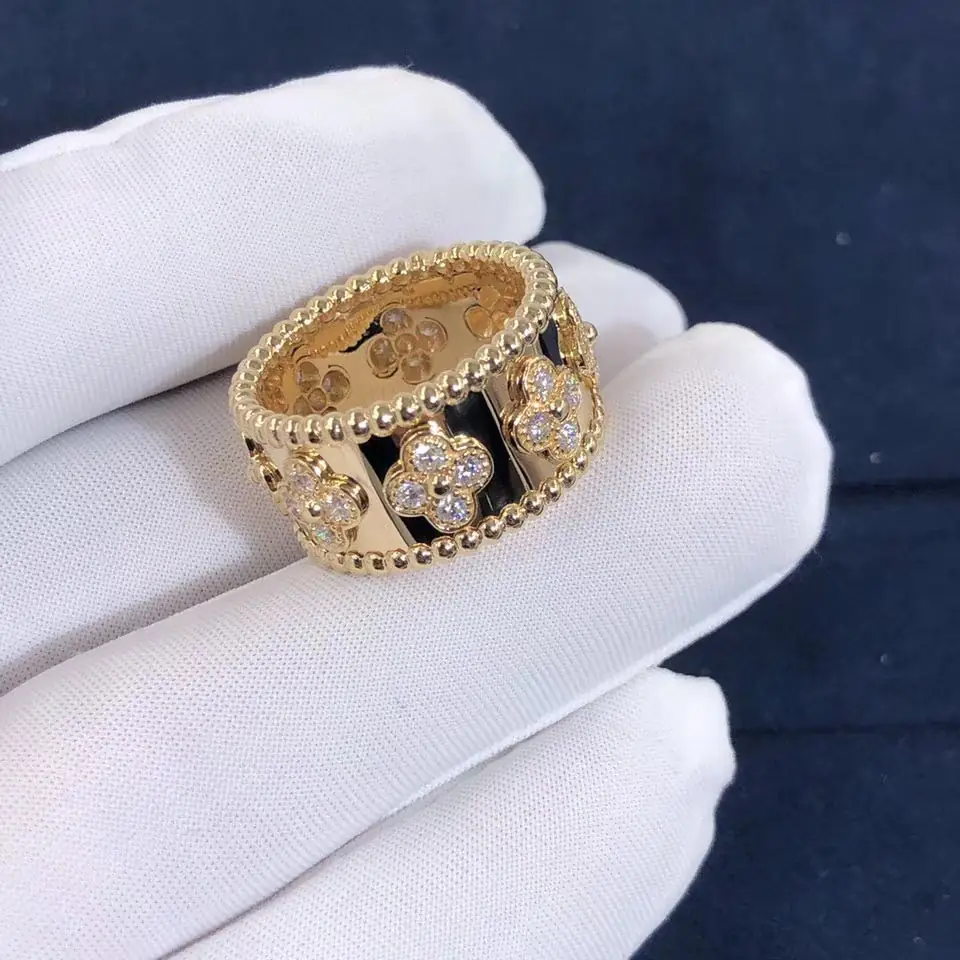 Кольцо Van Cleef & Arpels Perlée Clovers /бриллианты, желтое золото/ 5