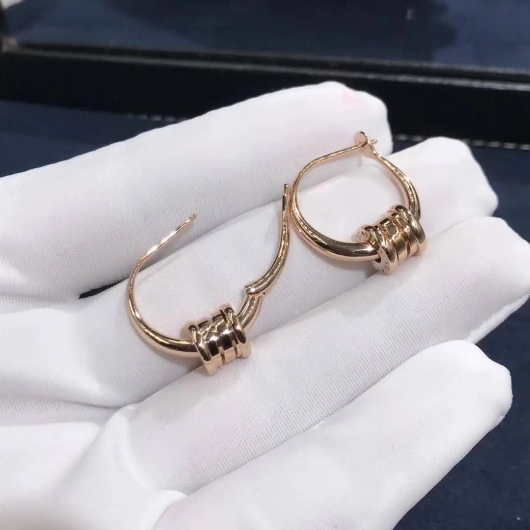 Серьги-кольца Bulgari B.zero1 /розовое золото/