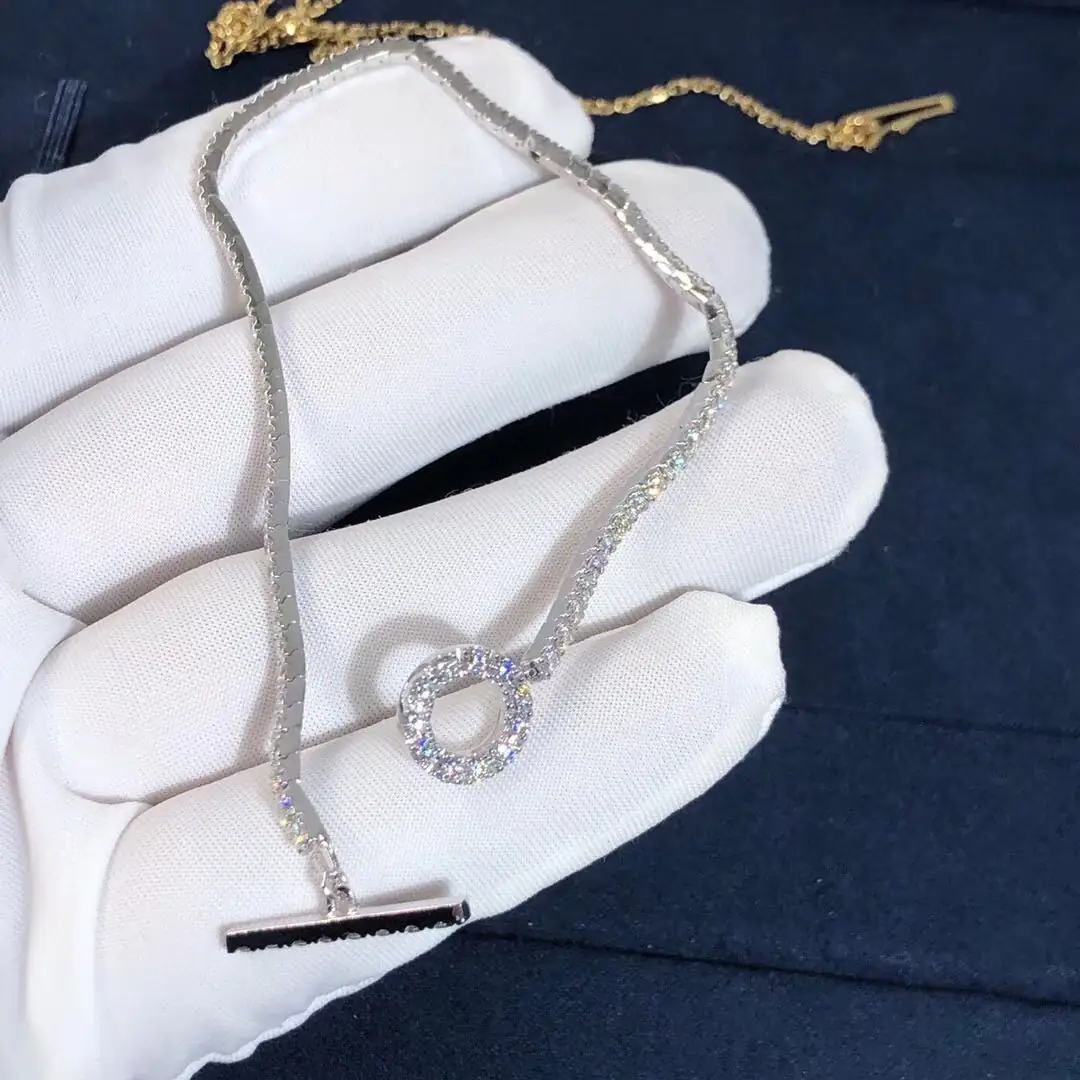 Браслет Hermes d’Ancre Diamond Finesse /белое золото, бриллианты/