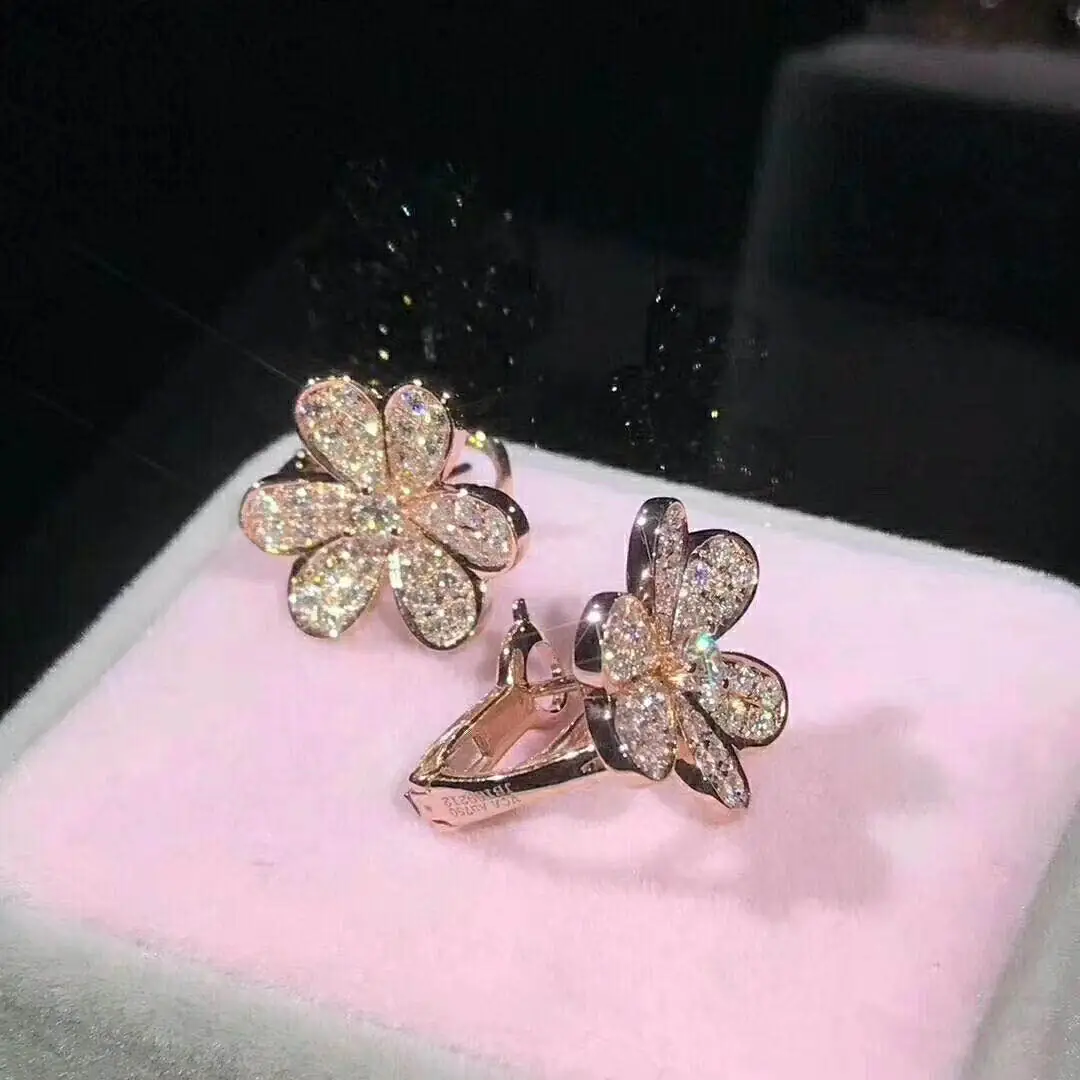 Серьги Van Cleef &amp; Arpels Frivole /бриллианты, розовое золото/ 3