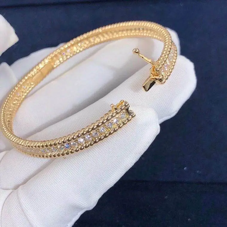Браслет Van Cleef & Arpels 1 ряд бриллиантов /желтое золото/ 3
