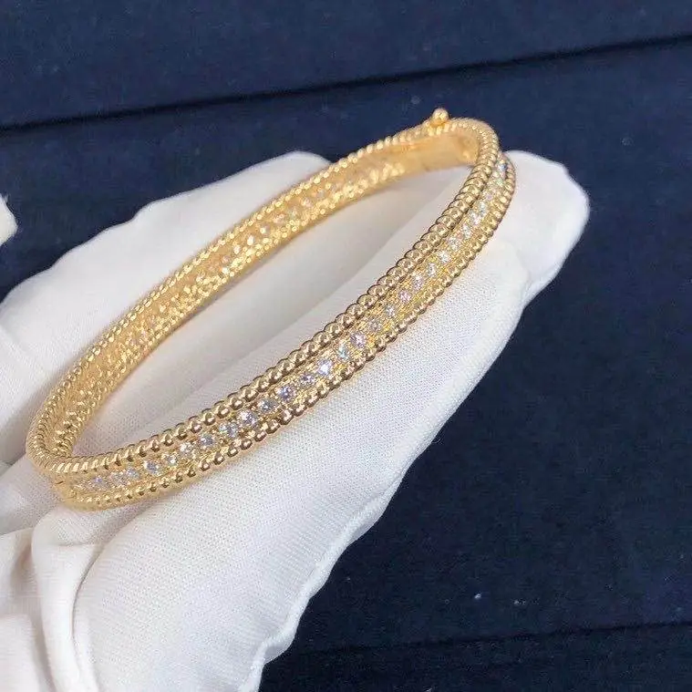 Браслет Van Cleef & Arpels 1 ряд бриллиантов /желтое золото/ 5