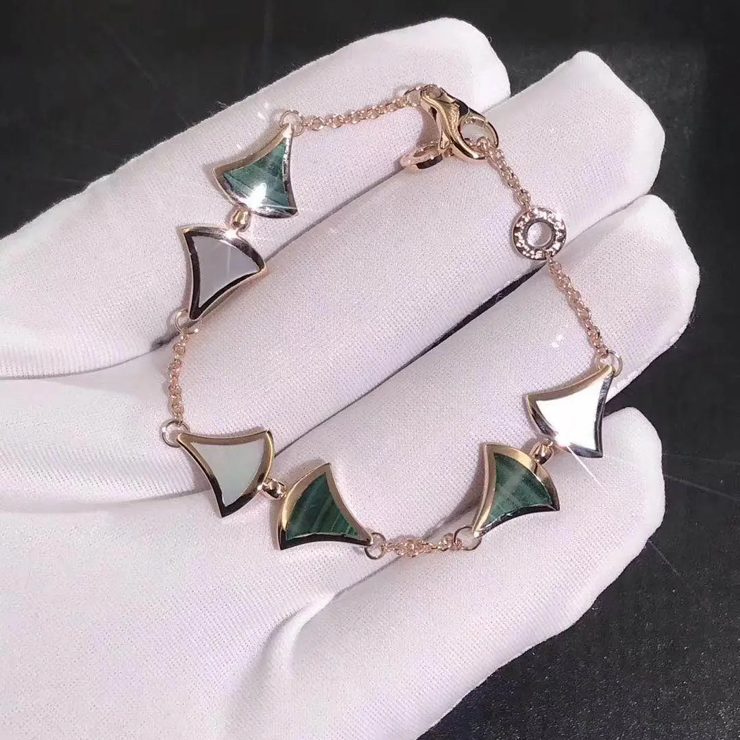Браслет Bulgari DIVAS’ DREAM /розовое золото, перламутр, малахит/
