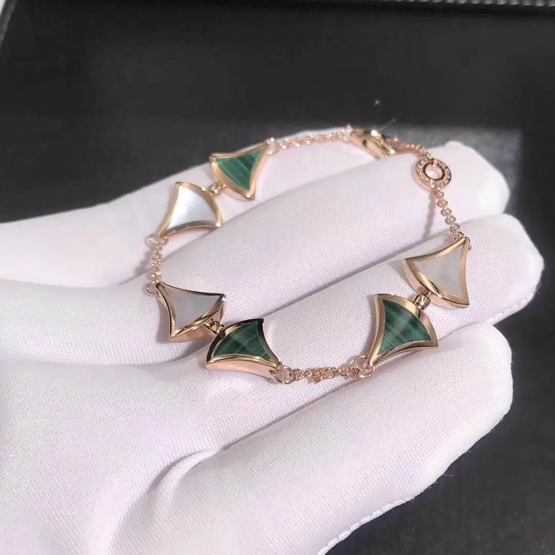 Браслет Bulgari DIVAS’ DREAM /розовое золото, перламутр, малахит/