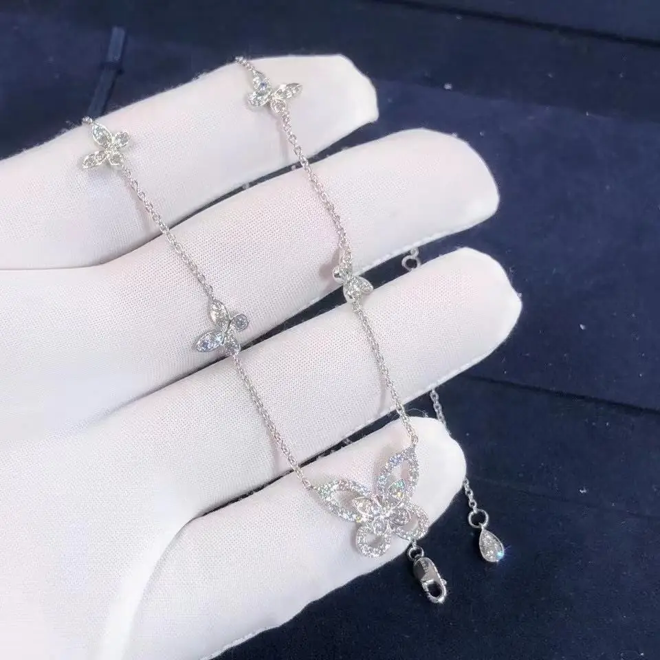 Колье Graff Multi Butterfly Silhouette /бриллианты, белое золото/