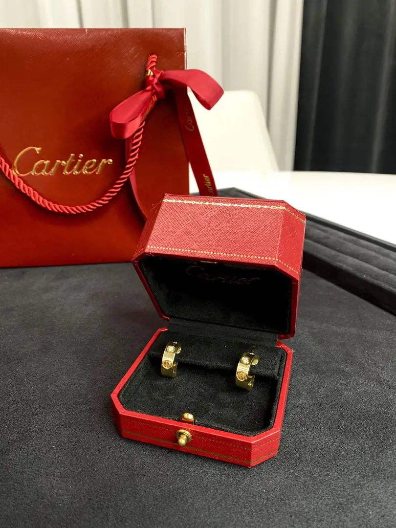 Серьги Cartier Love желтое золото, бриллианты
