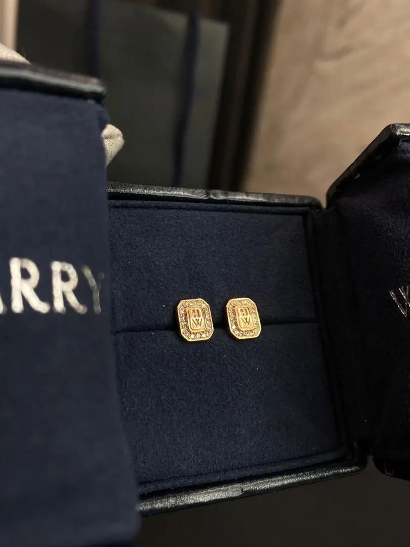 Серьги Harry Winston розовое золото, бриллианты