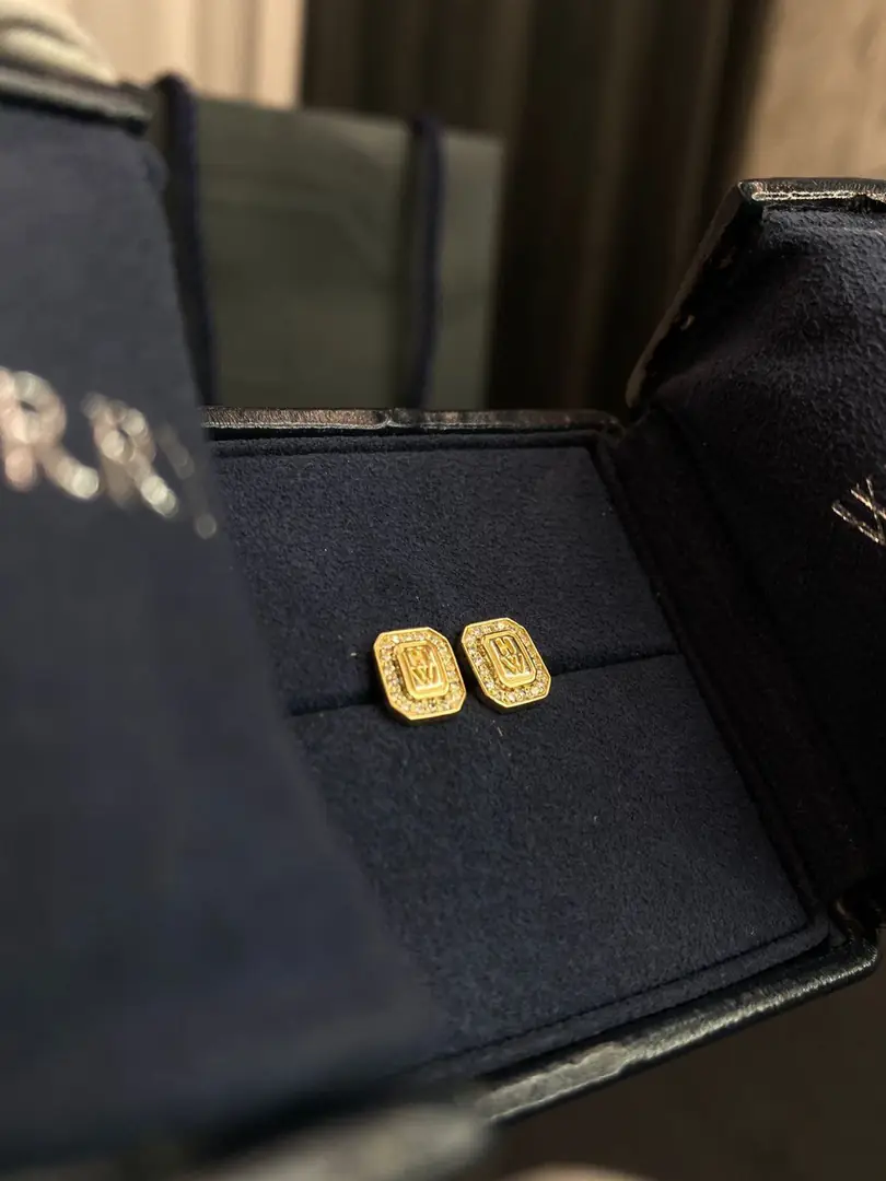 Серьги Harry Winston желтое золото, бриллианты