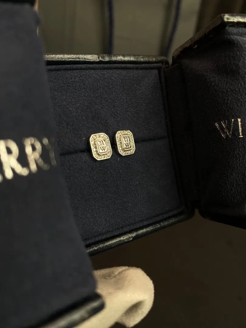 Серьги Harry Winston белое золото, бриллианты