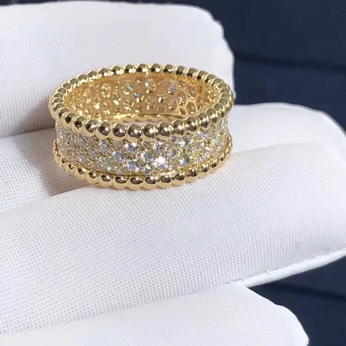 Кольцо Van Cleef & Arpels Perlée /бриллианты, желтое золото/